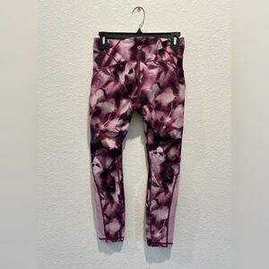 Lululemon Train Times Purple tie dye purple white Patterned high rise Leggings